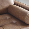 Henley 3 Seater Sofa - Brown Faux Leather