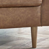 Henley 2 Seater Sofa - Brown Faux Leather