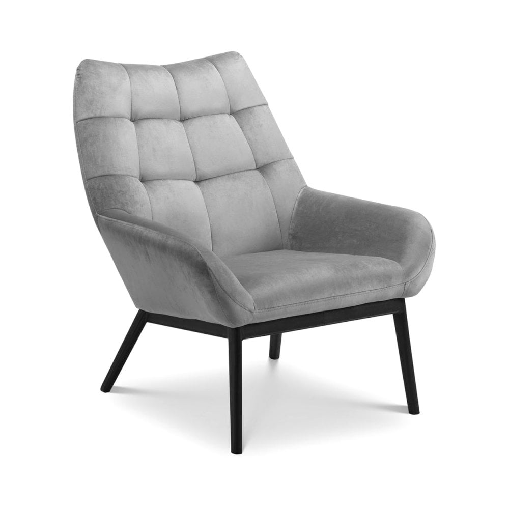 Lucerne Velvet Chair - Grey