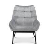 Lucerne Velvet Chair - Grey