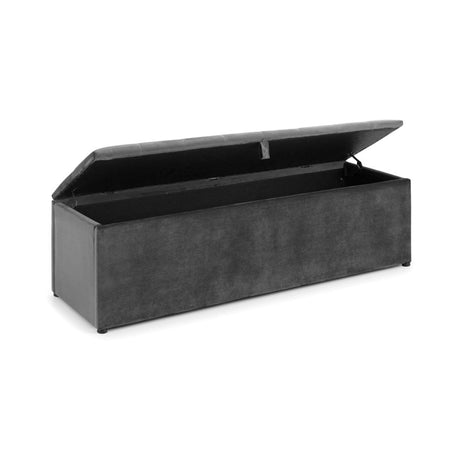Ravello Blanket Box Dark Grey Velvet