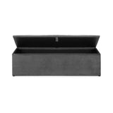 Ravello Blanket Box Dark Grey Velvet