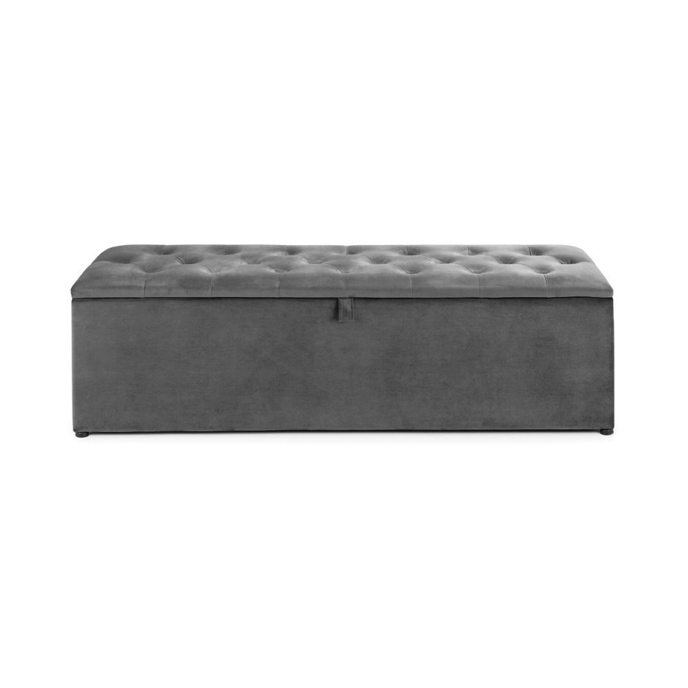 Ravello Blanket Box Dark Grey Velvet