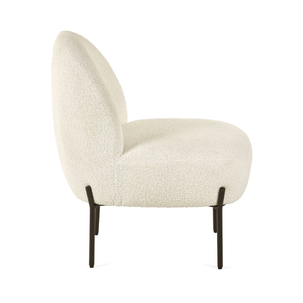 Lulu Boucle Accent Chair - Ivory