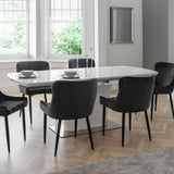 Como High Gloss Extending Table - White