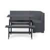 Newport Corner Dining Set With Storage Bench - Anthracite