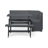 Newport Corner Dining Set With Storage Bench - Anthracite