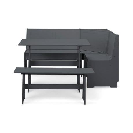 Newport Corner Dining Set With Storage Bench - Anthracite