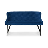 Luxe High Back Bench - Blue