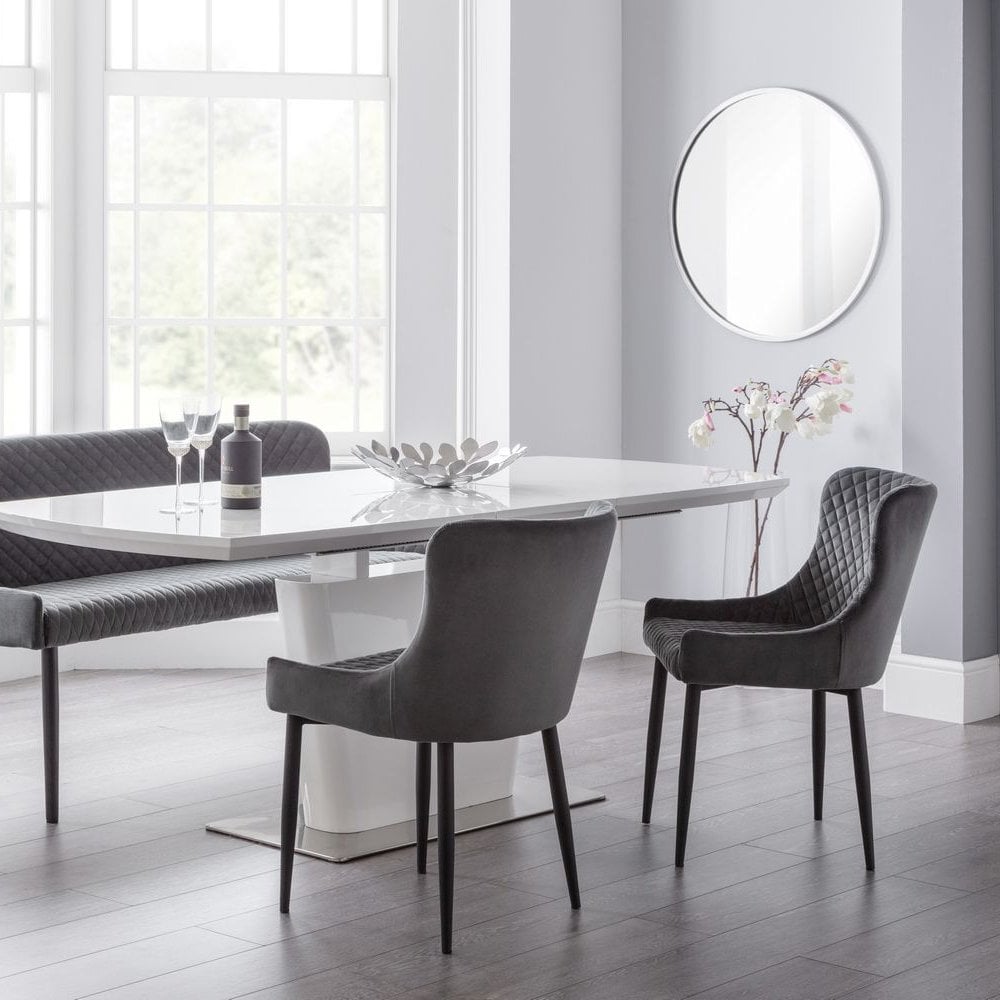 Luxe High Back Bench - Grey