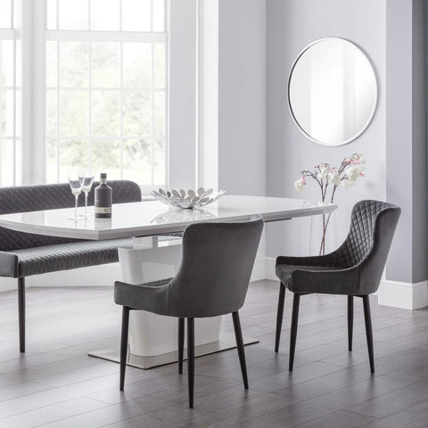 Luxe High Back Bench - Grey