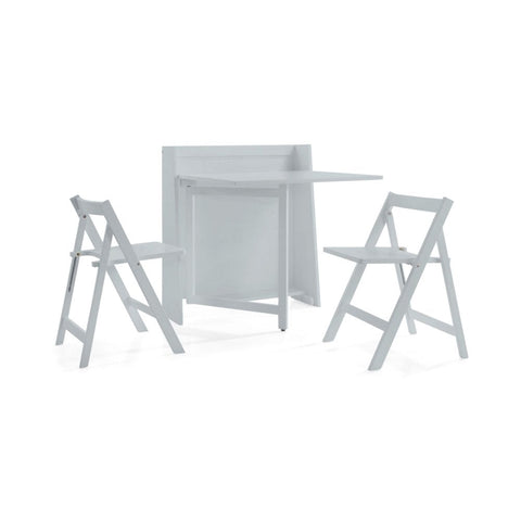 Helsinki Compact Folding Light Grey Dining Set