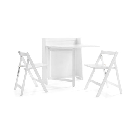 Helsinki Compact Folding White Dining Set