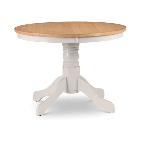 Davenport Oak/Elephant Grey Round Pedestal Table