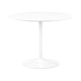 Blanco Round White Pedestal Table