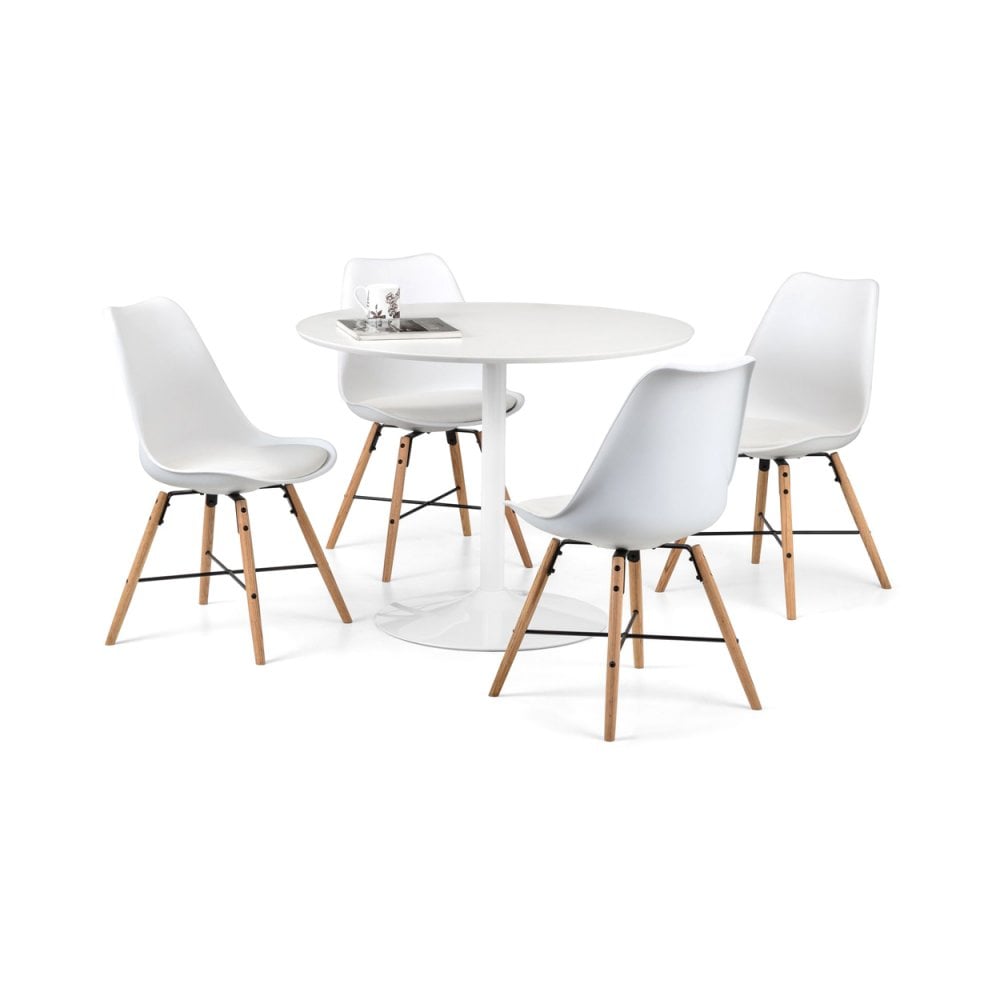 Blanco Round White Pedestal Table