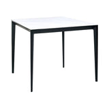 Miami Square Stone Top Dining Table - White Marble