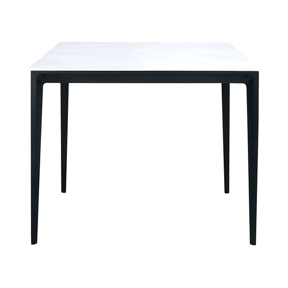 Miami Square Stone Top Dining Table - White Marble
