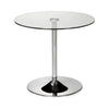 Kudos Chrome & Glass Pedestal Table