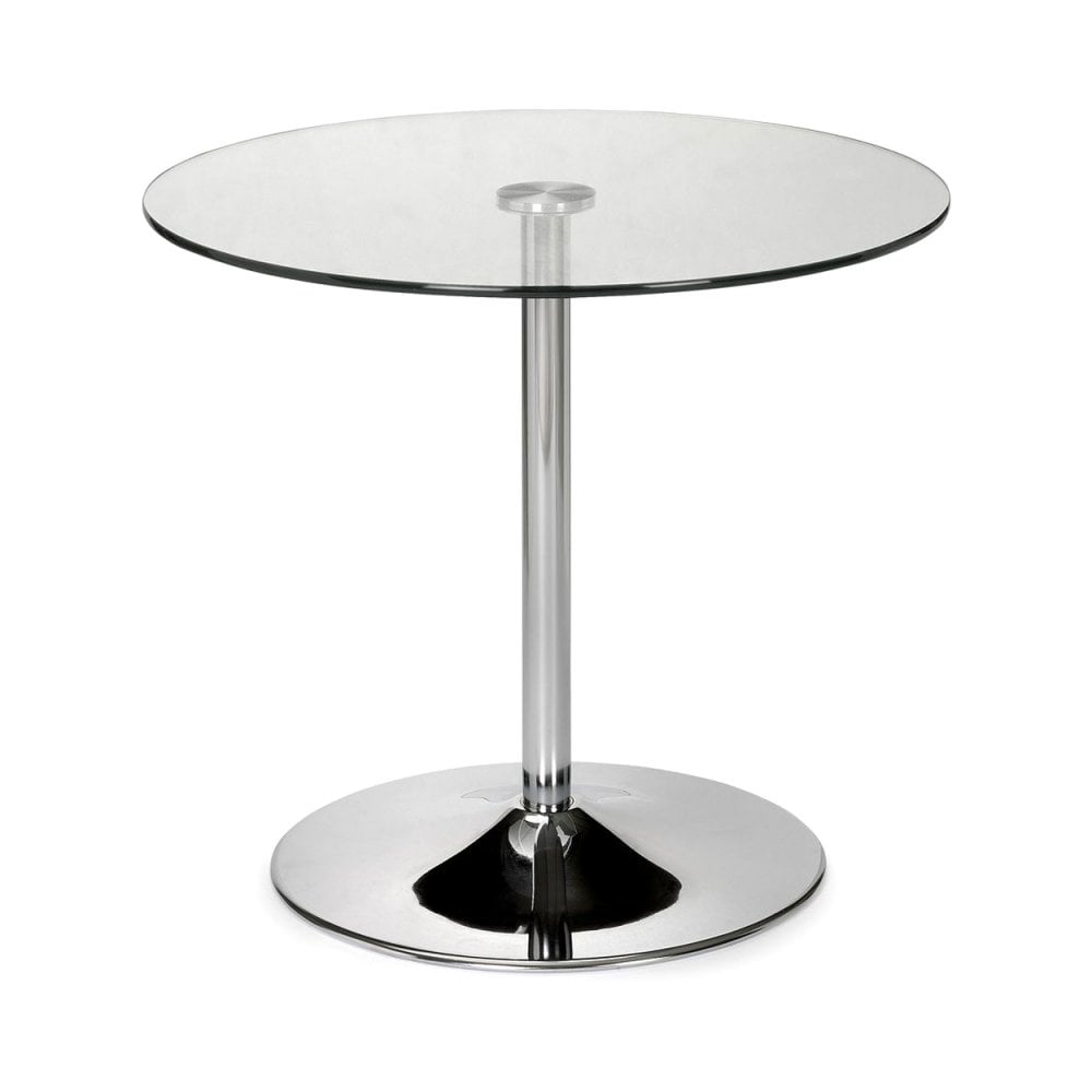 Kudos Chrome & Glass Pedestal Table