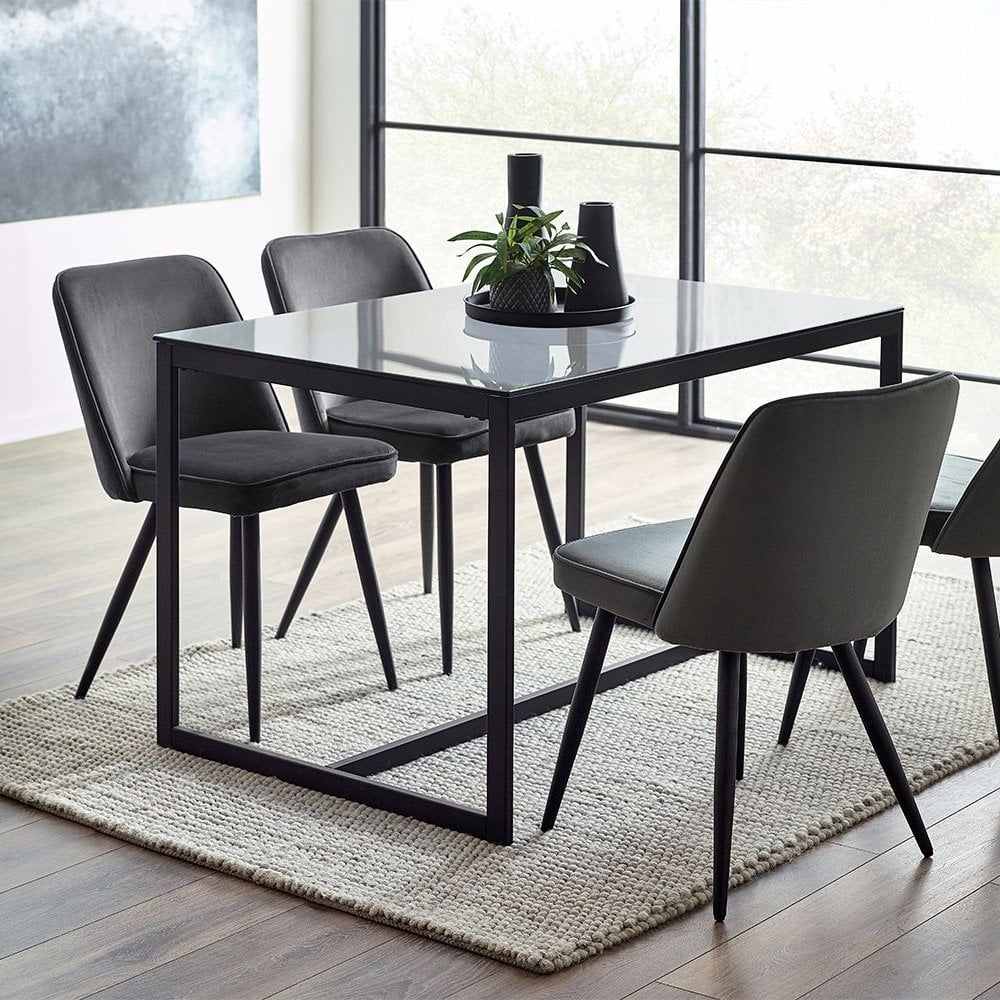 Chicago Dining Table Smoked Glass