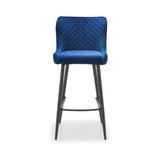Luxe Velvet Bar Stool - Blue