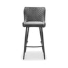 Luxe Velvet Bar Stool - Grey