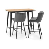 Luxe Velvet Bar Stool - Grey