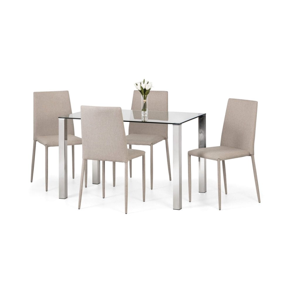 Enzo Glass Top Dining Table