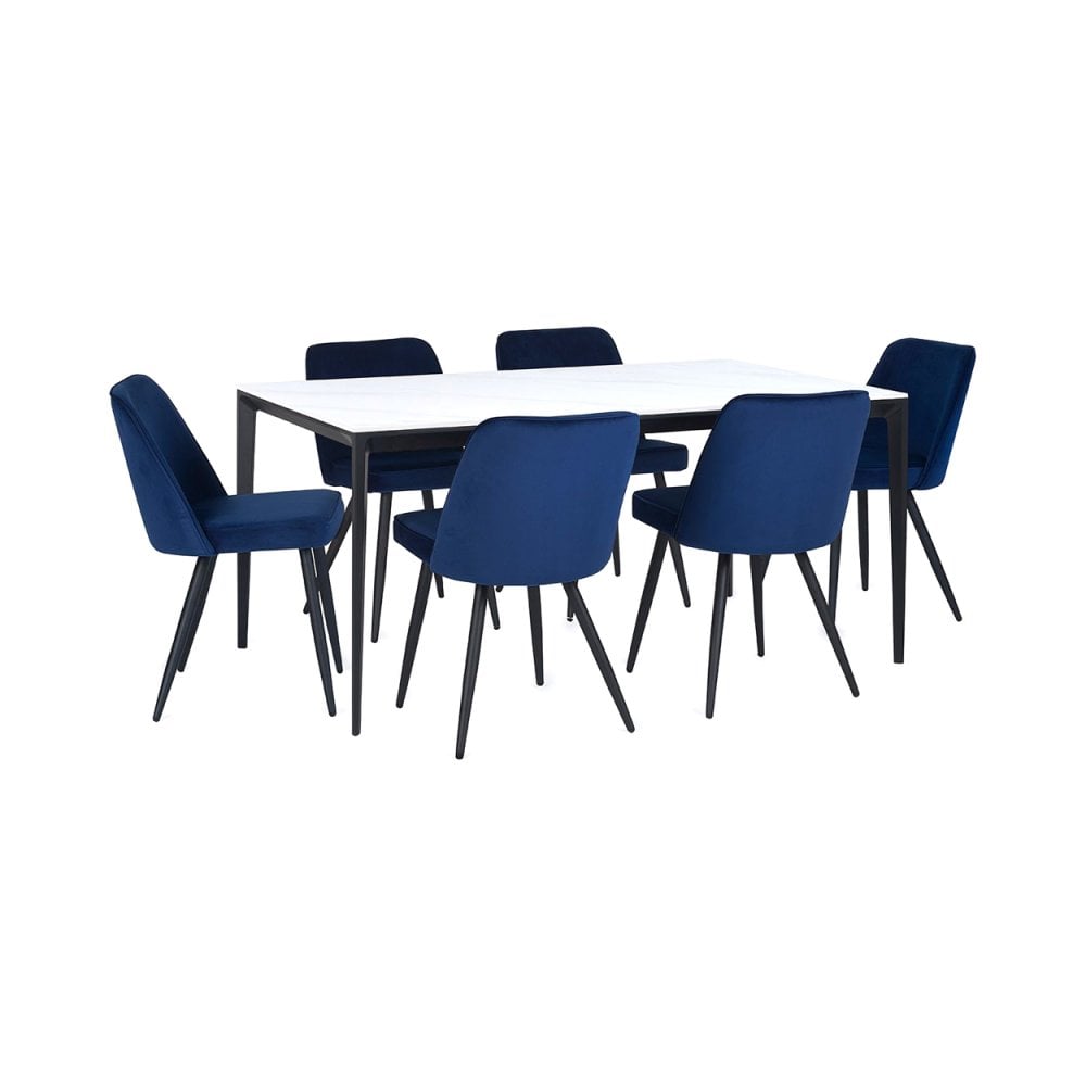 Miami Rectangular Stone Top Dining Table