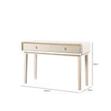Amelie Cream Elm 2 Drawer Console Table