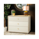 Amelie Cream Elm 3 Drawer Chest