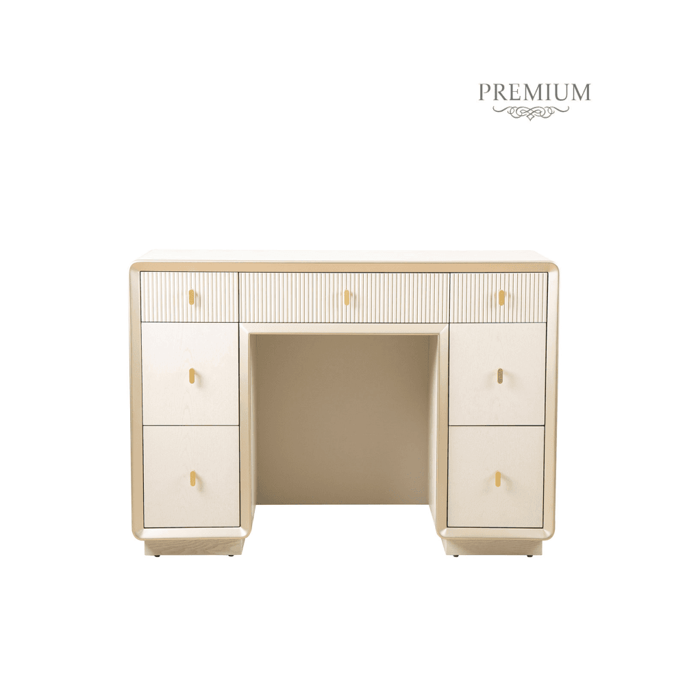 Amelie Cream Elm 7 Drawer Dressing Table