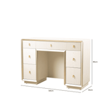 Amelie Cream Elm 7 Drawer Dressing Table