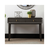 Amelie Smoke Grey Elm 2 Drawer Console Table