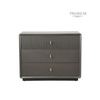 Amelie Smoke Grey Elm 3 Drawer Chest