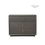 Amelie Smoke Grey Elm 3 Drawer Chest