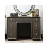 Amelie Smoke Grey Elm 7 Drawer Dressing Table