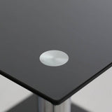 Alden 2 Tier Black Glass End Table