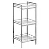 3 Tier White Glossy Shelving Unit