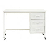 Marshall Three Drawer White Desk