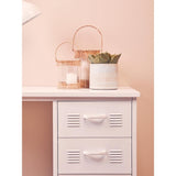 Marshall Three Drawer White Desk