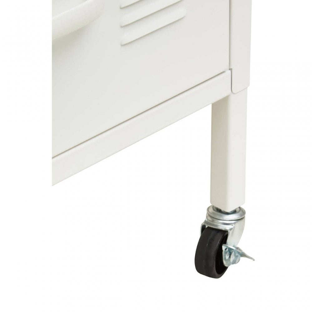 Marshall Three Drawer White Desk