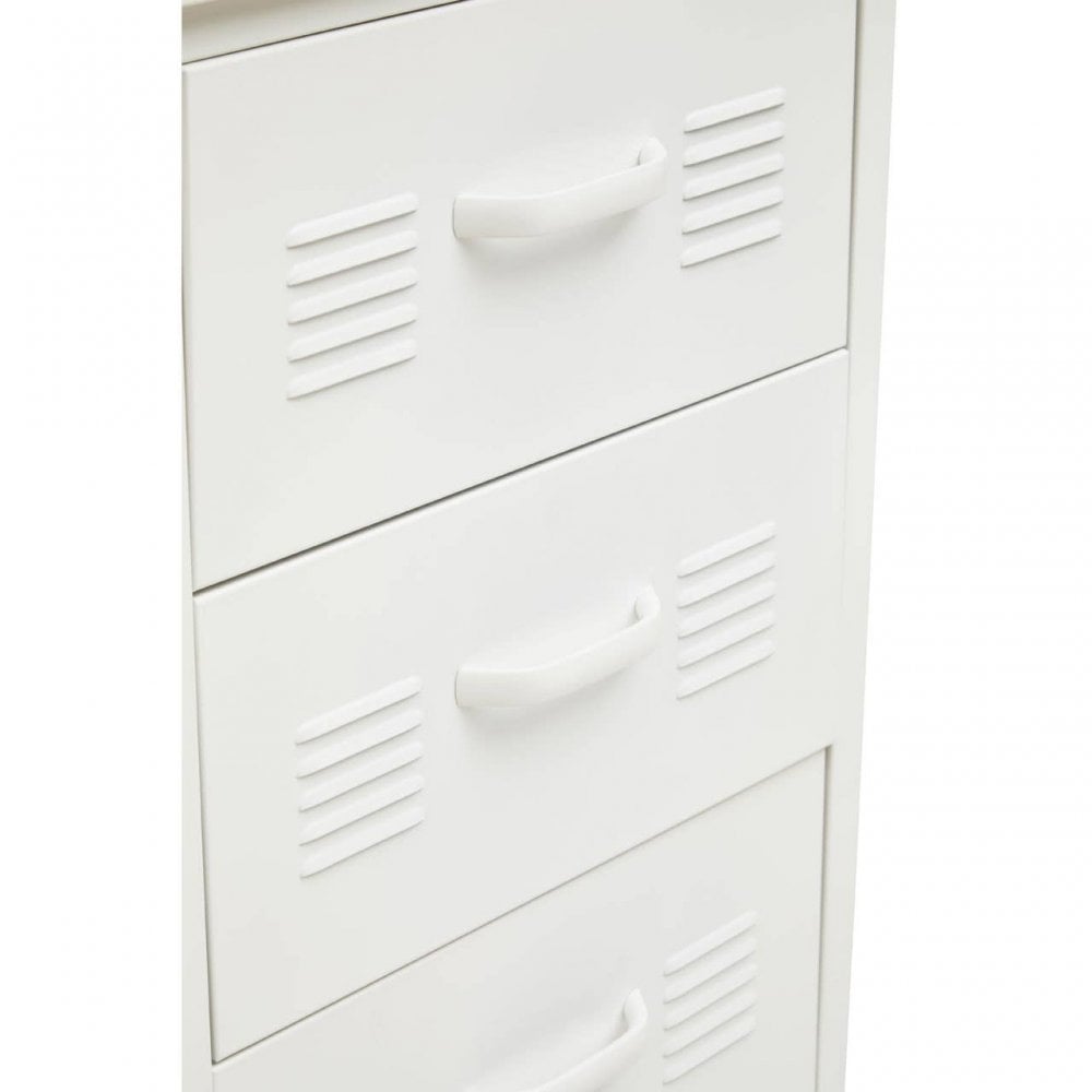 Marshall Three Drawer White Desk