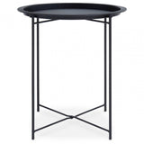 Bronzo Round Black Side Table