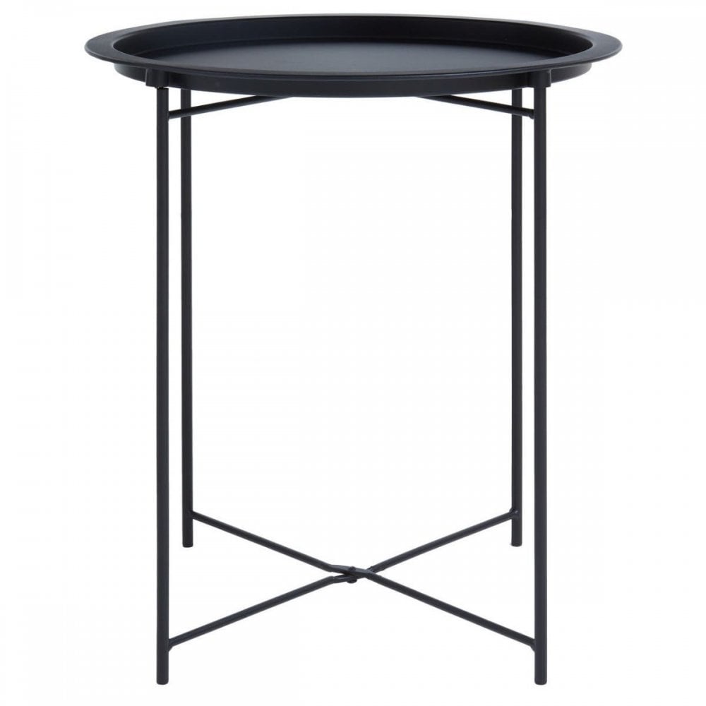 Bronzo Round Black Side Table