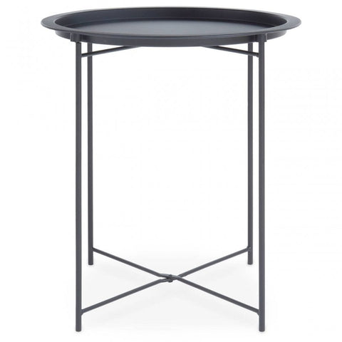 Bronzo Round Grey Side Table