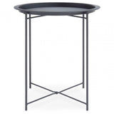 Bronzo Round Grey Side Table