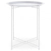 Bronzo Round White Side Table