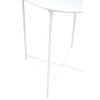 Bronzo Round White Side Table